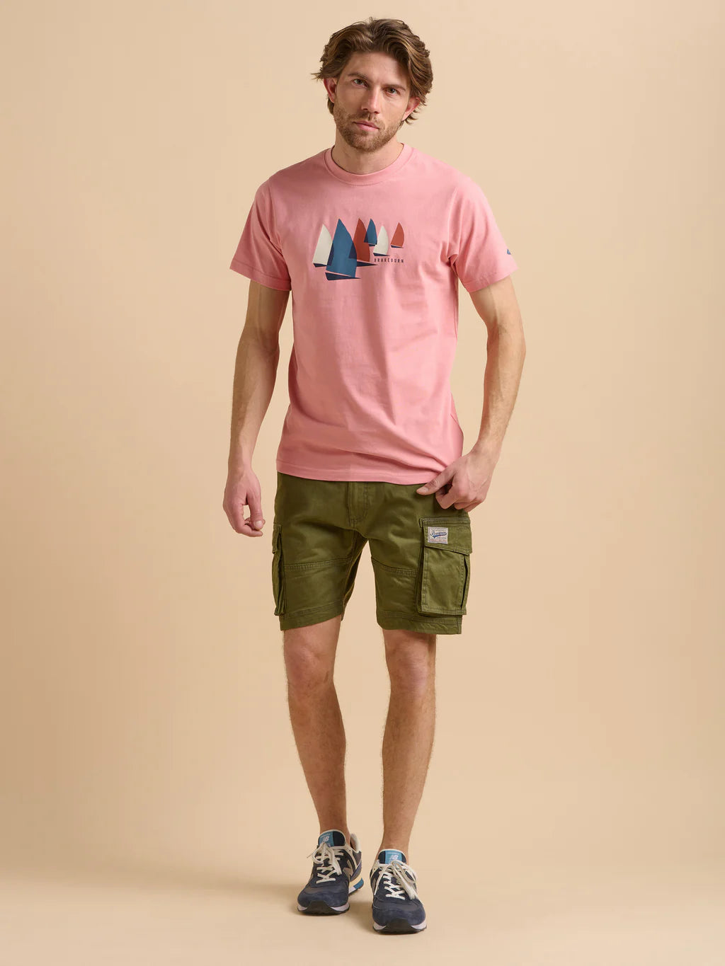 Menswear Brakeburn Pink Sailing Tee