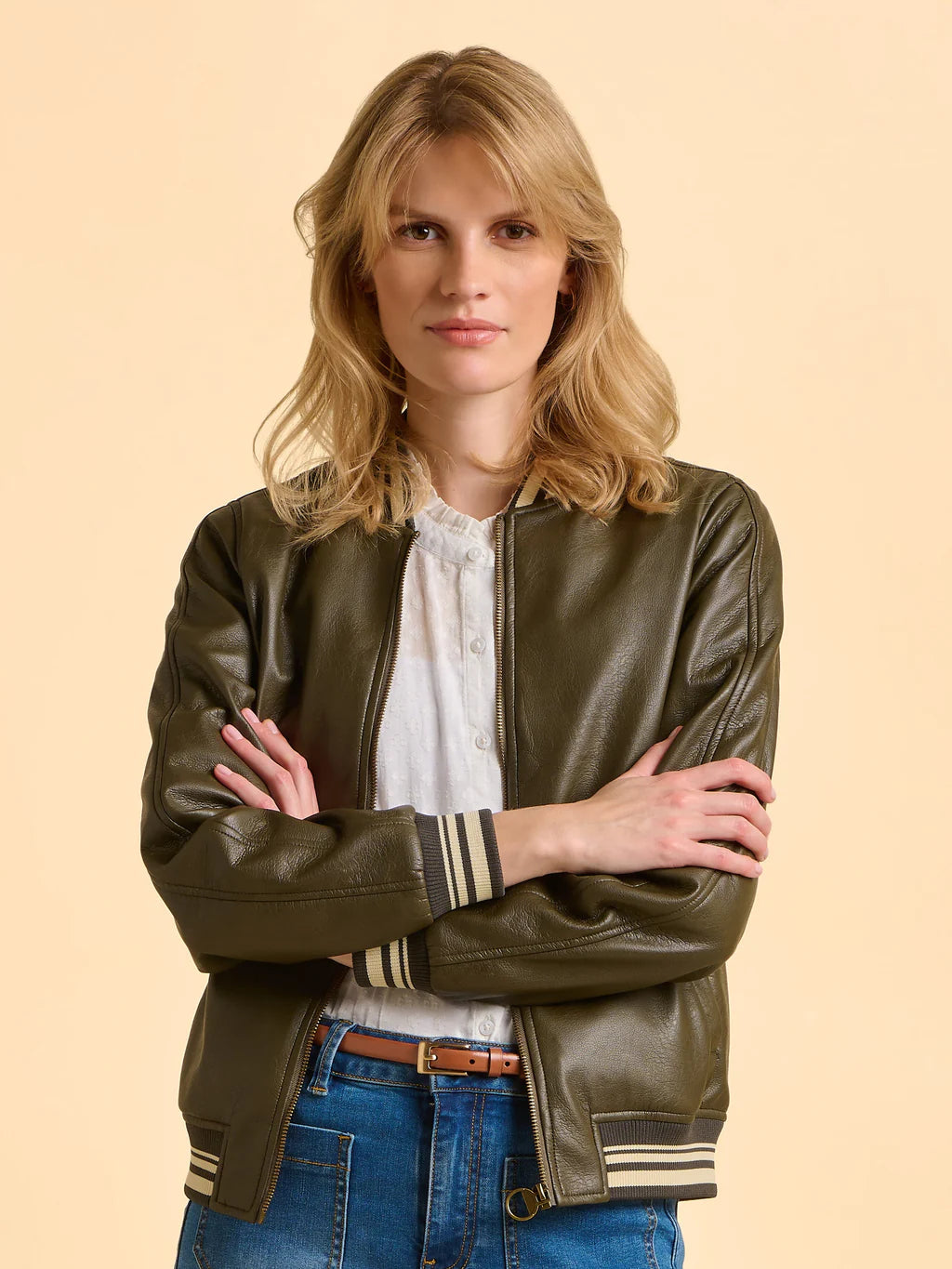 Brakeburn Khaki Blaze Bomber Jacket