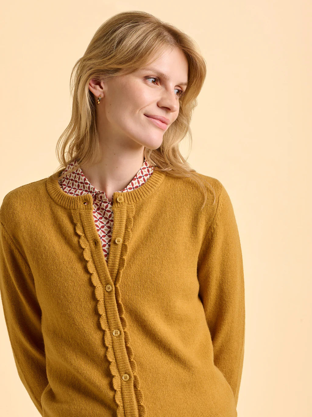 Brakeburn Crescent Cardigan- Yellow