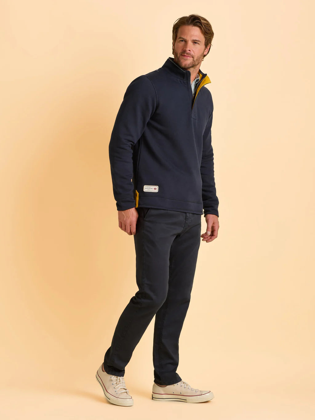 Menswear Brakeburn Abbotsbury Quarter Zip Sweatshirt