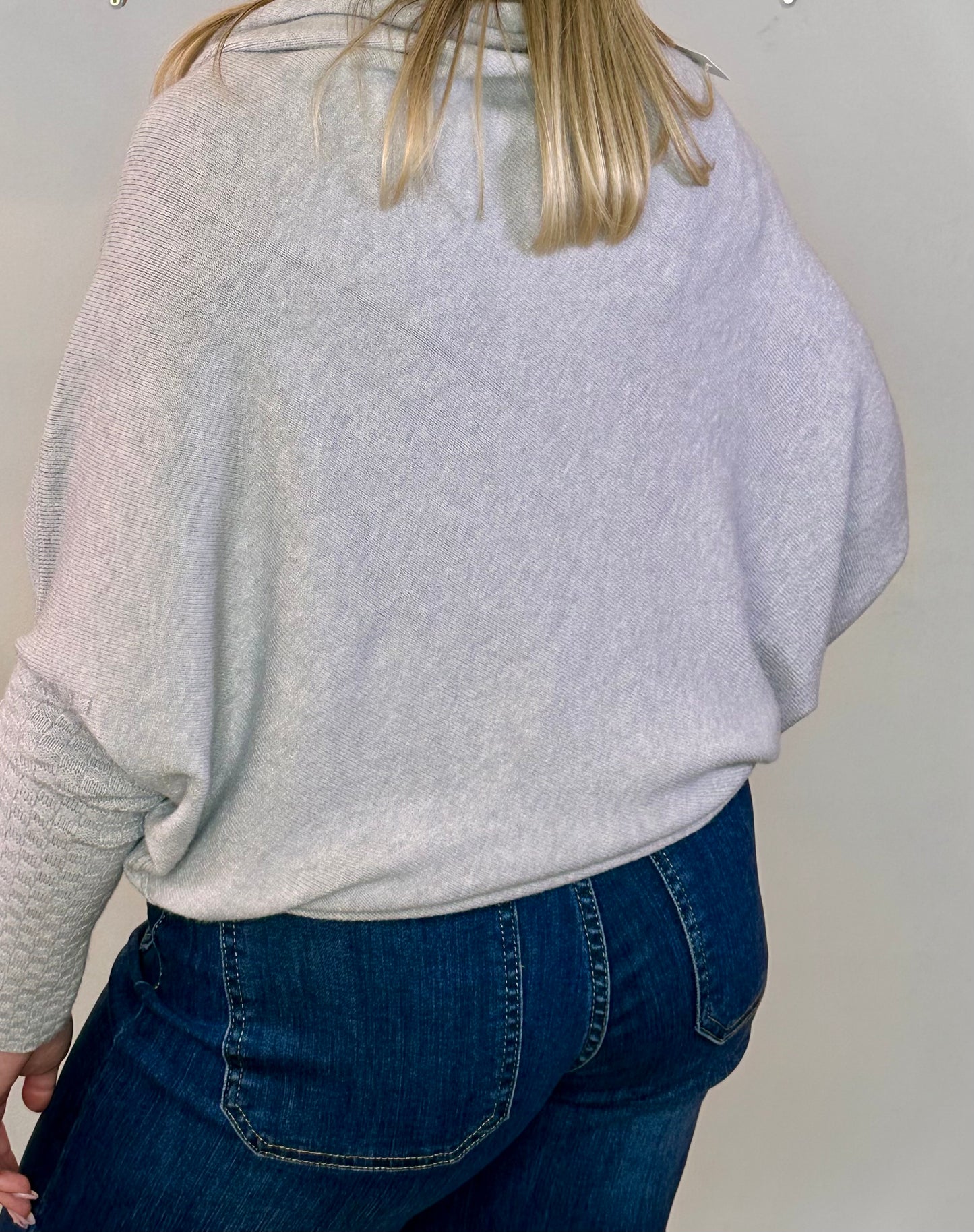 Light Grey Super Soft Asymmetrical Jumper