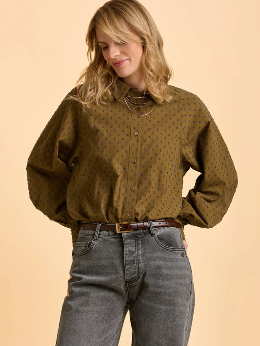 Julia Cotton Dobby Blouse