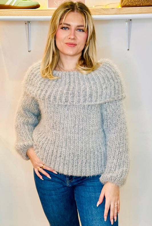 Betty Bardot Super Soft Jumper - light grey