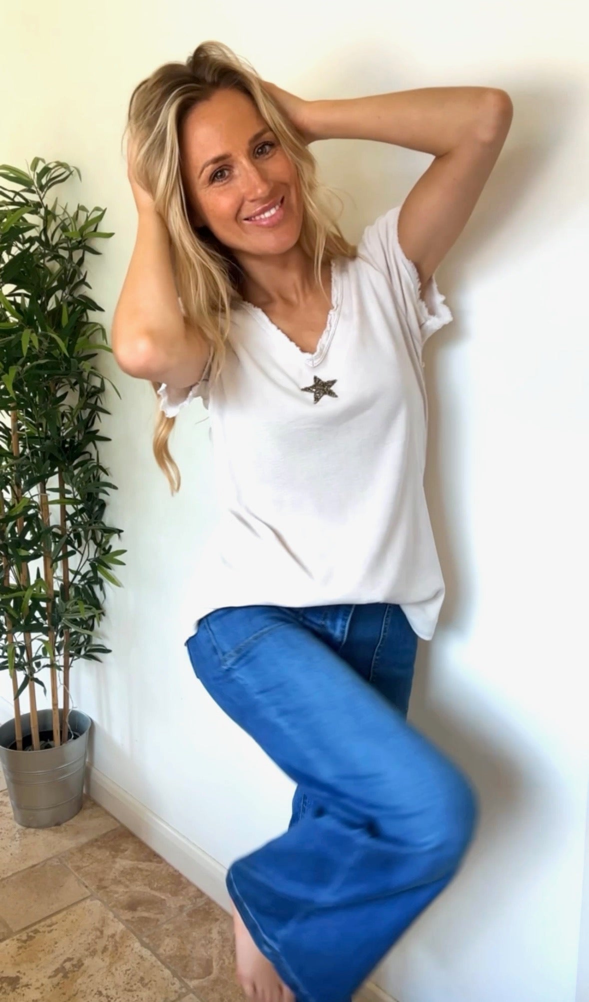 The Bramfield wide leg jeans - mid denim