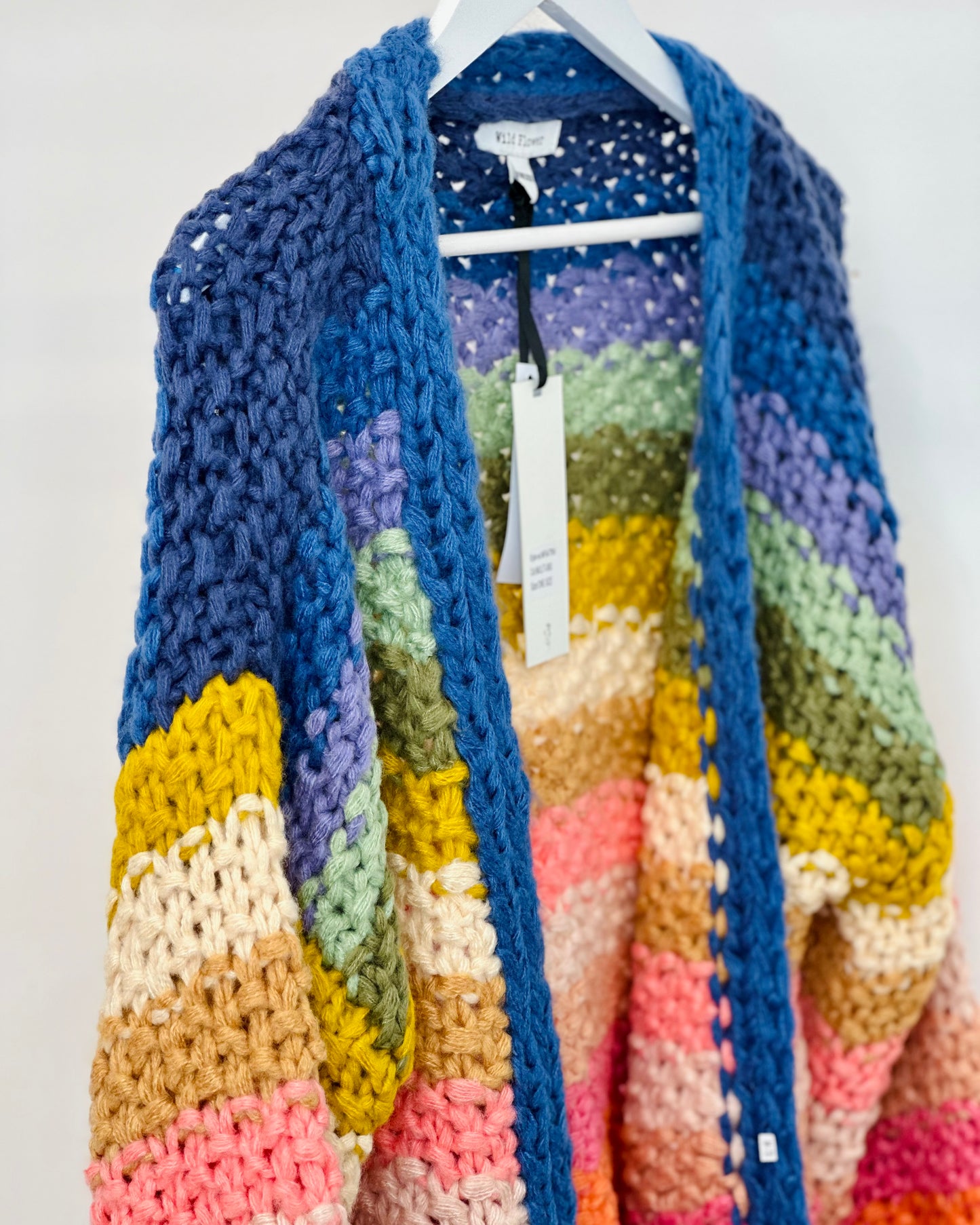 Rainbow Chunky Knit Cardigan