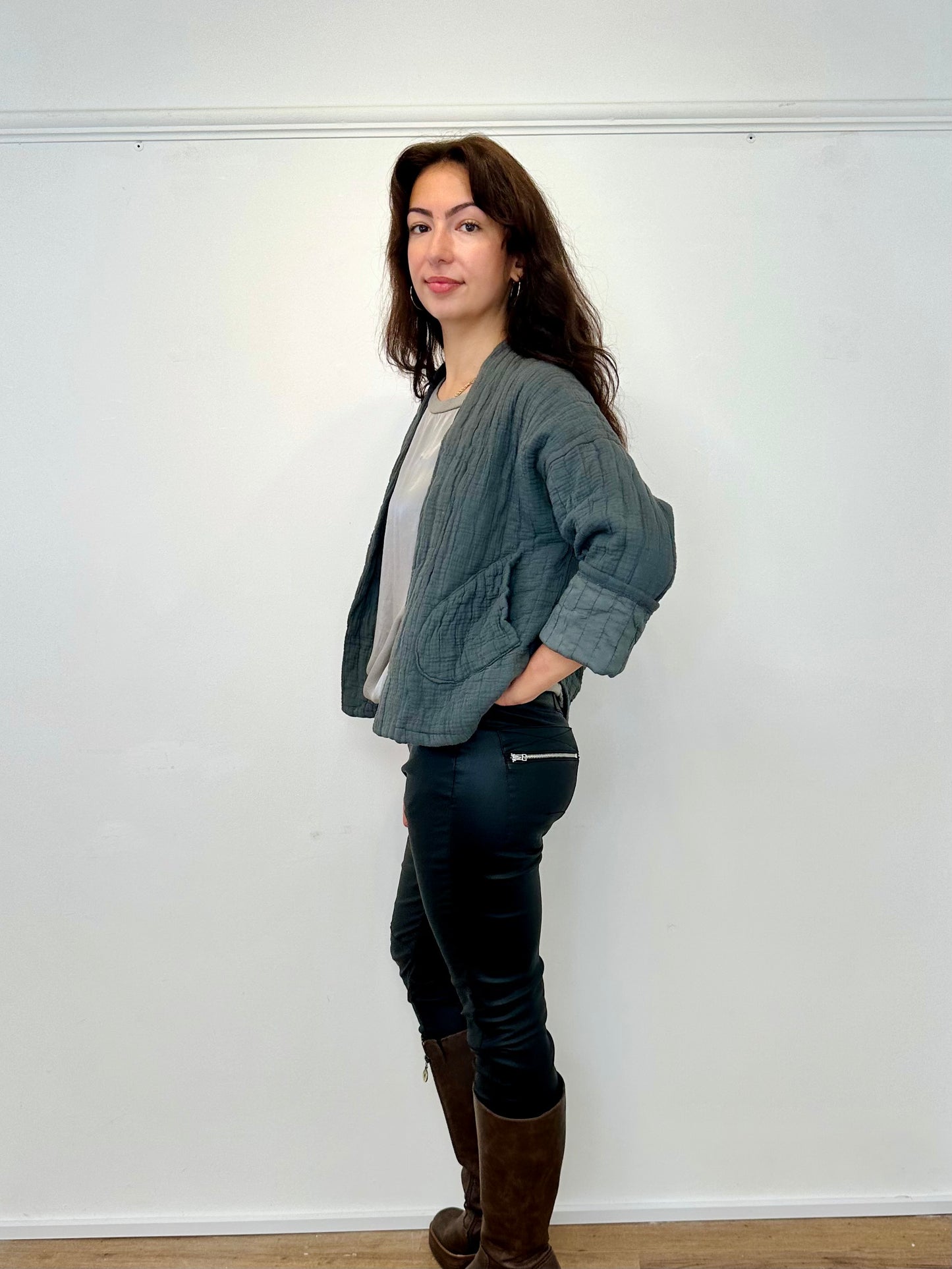The Darcy Cotton Jacket - Grey