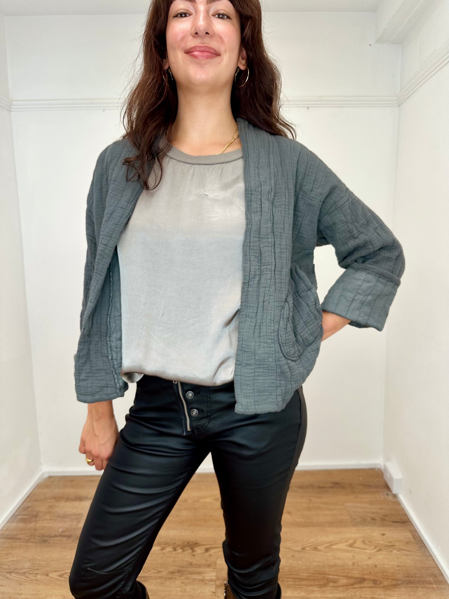 The Darcy Cotton Jacket - Grey