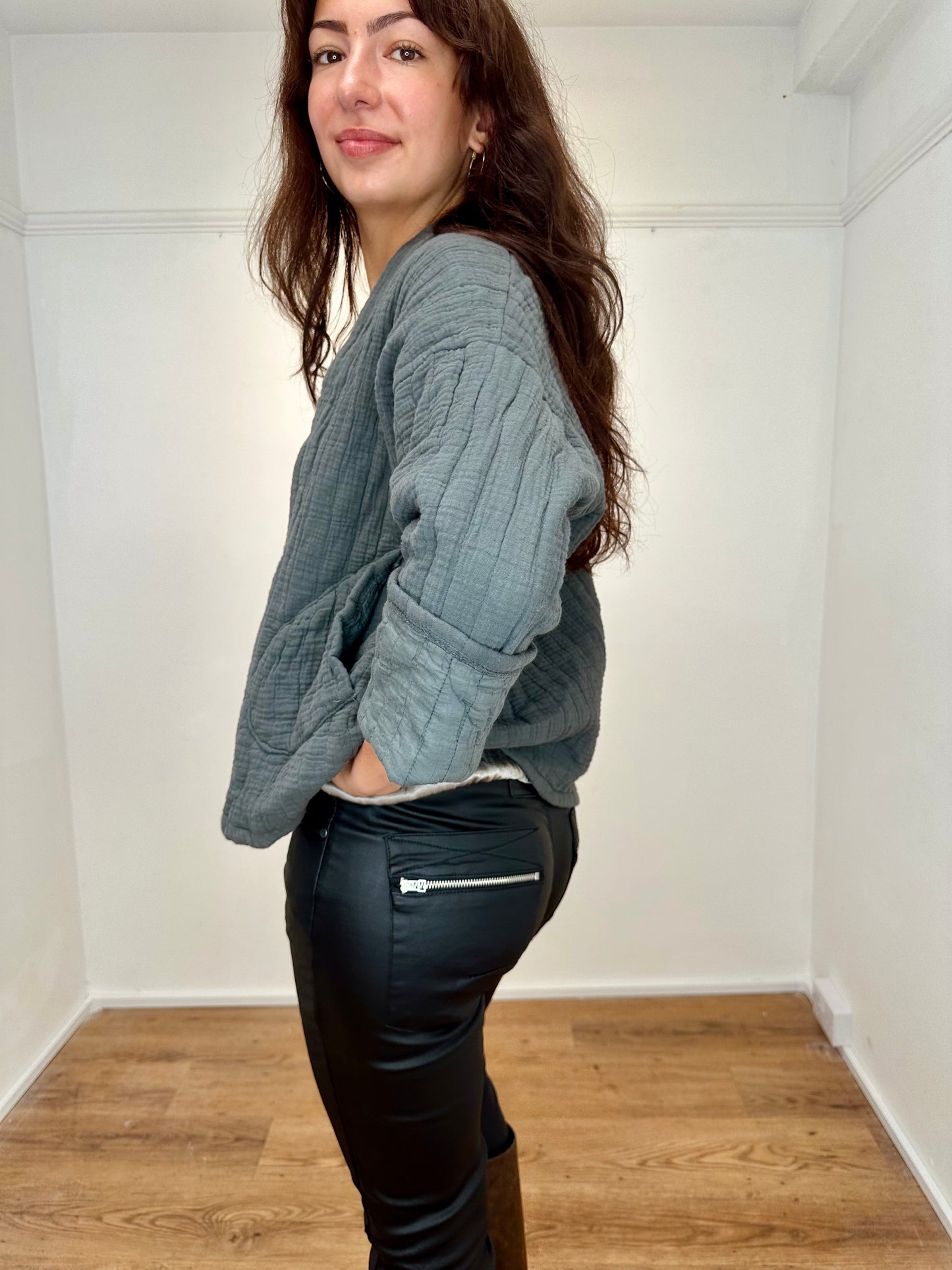 The Darcy Cotton Jacket - Grey