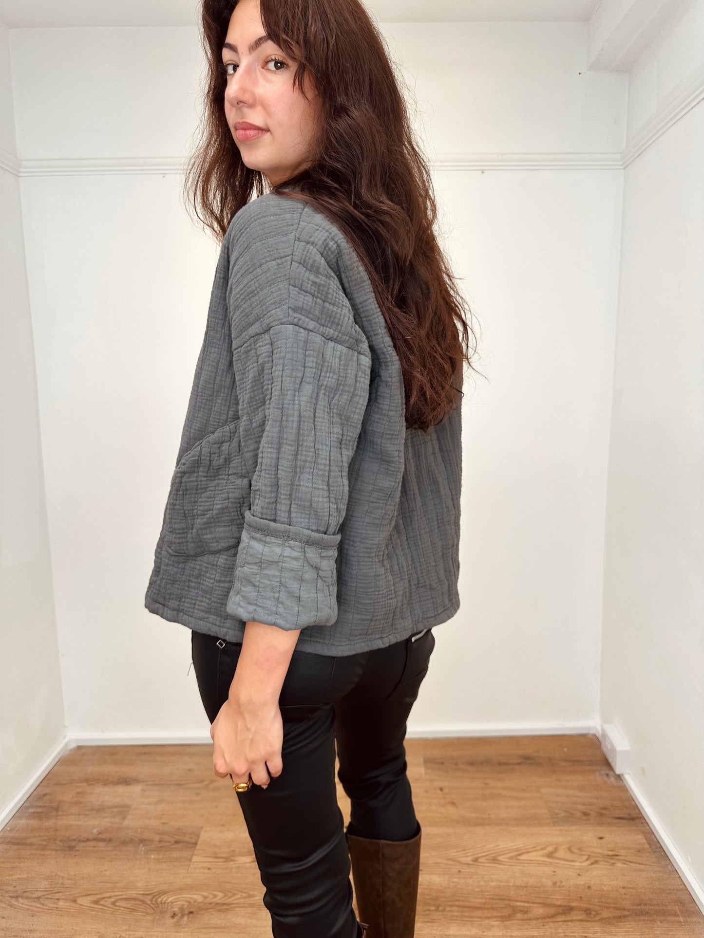 The Darcy Cotton Jacket - Grey