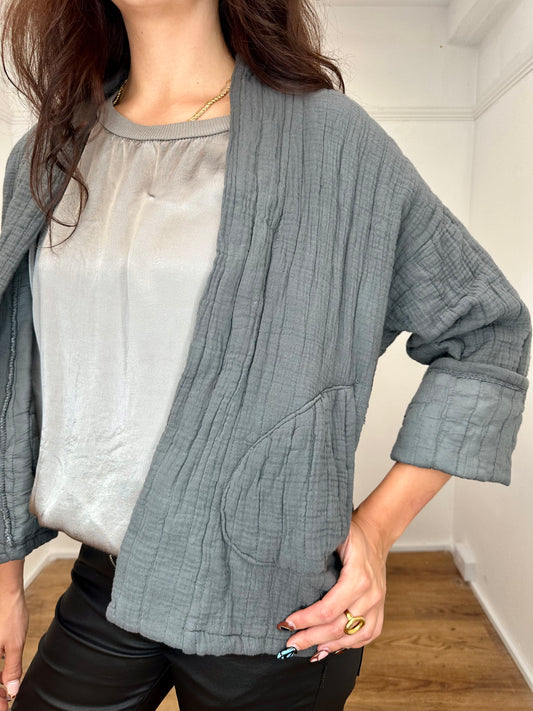 The Darcy Cotton Jacket - Grey