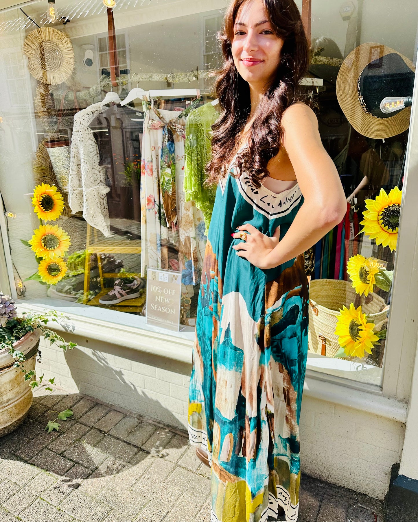 Pretty Polly painted landscape Dress - Chocolate
