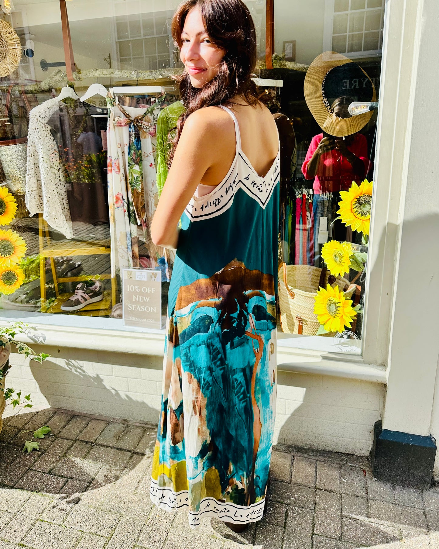 Pretty Polly painted landscape Dress - Chocolate