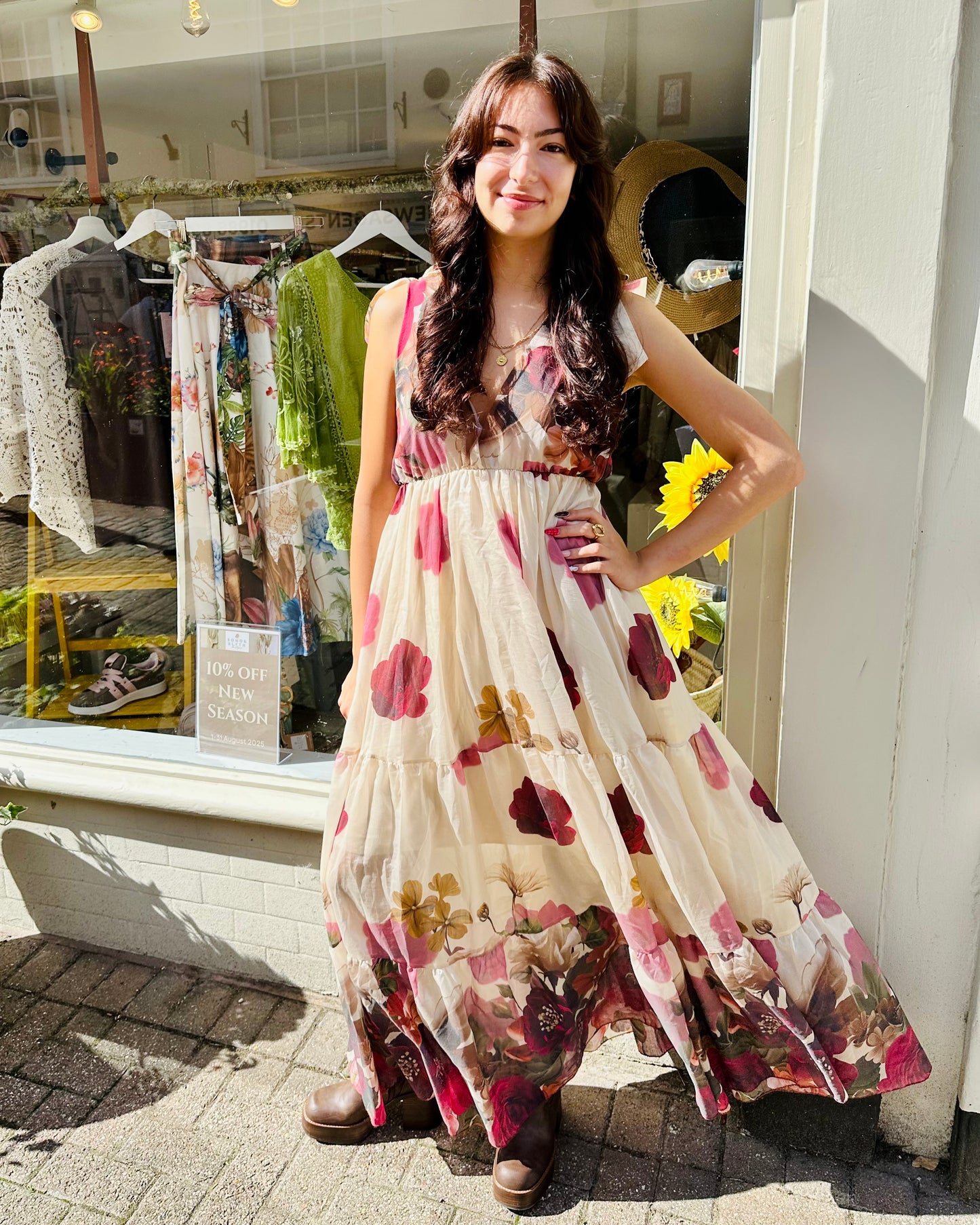 Mandy floral bloom boho maxi dress