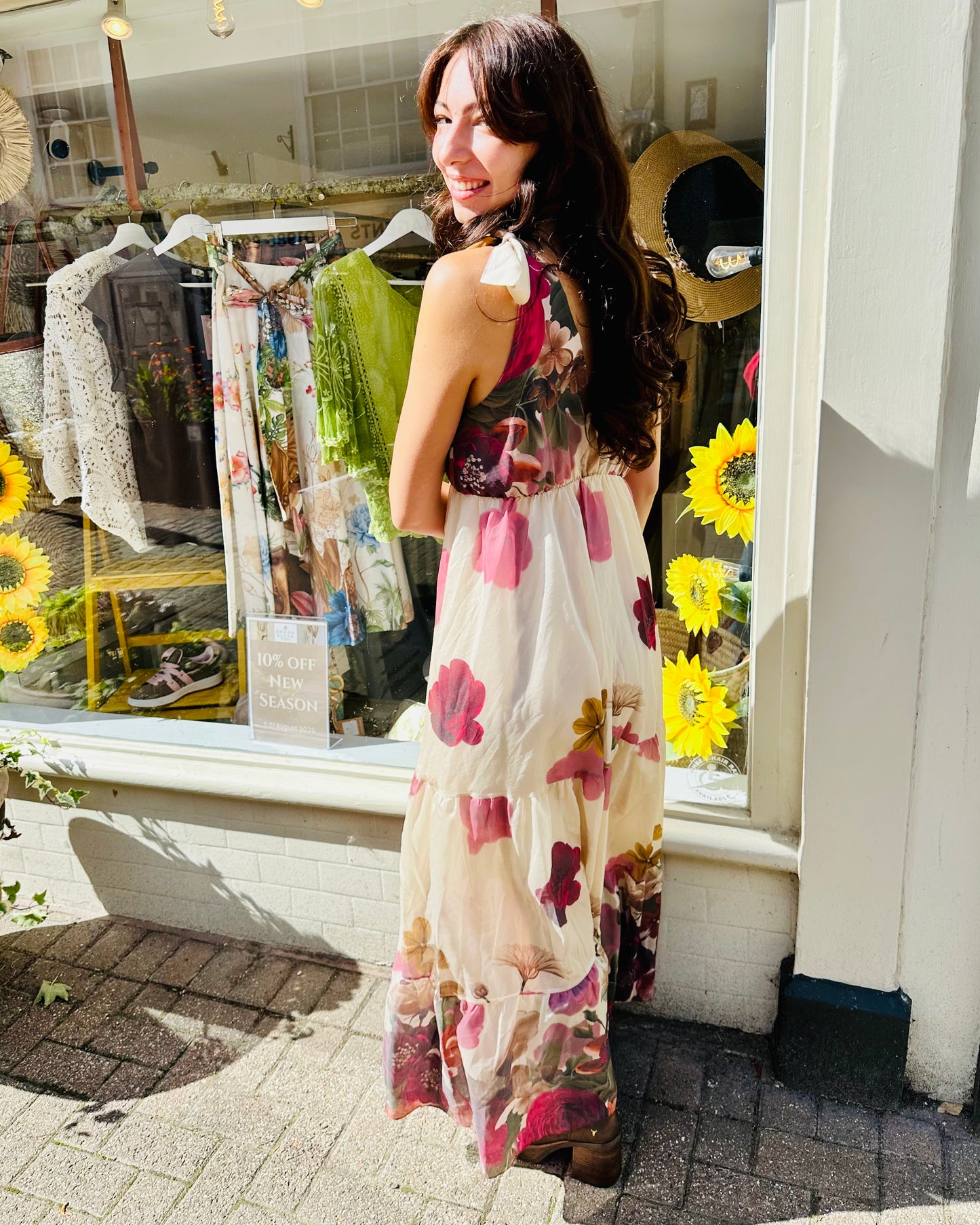 Mandy floral bloom boho maxi dress