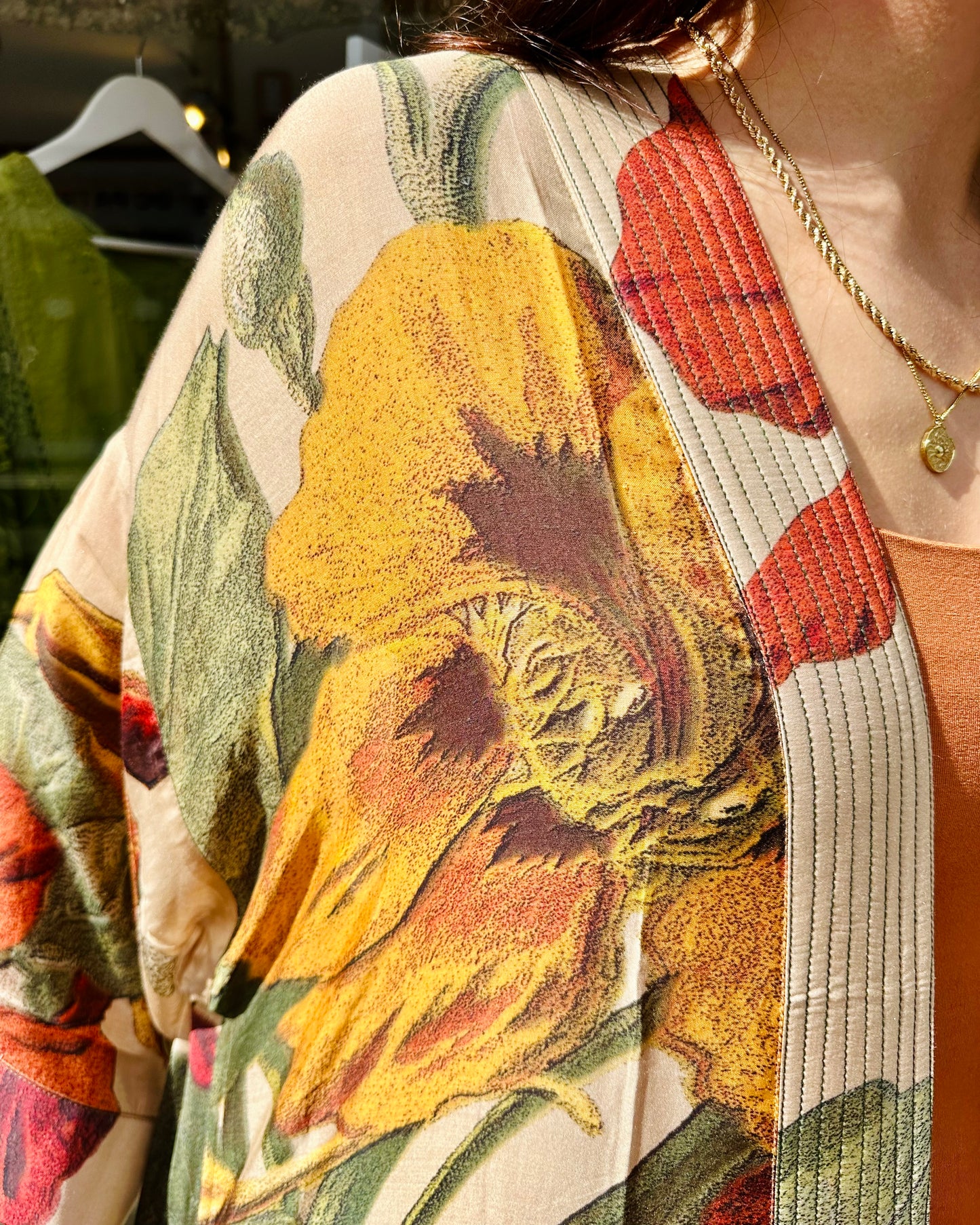 One Hundred stars- Nasturtium Fawn Kimono