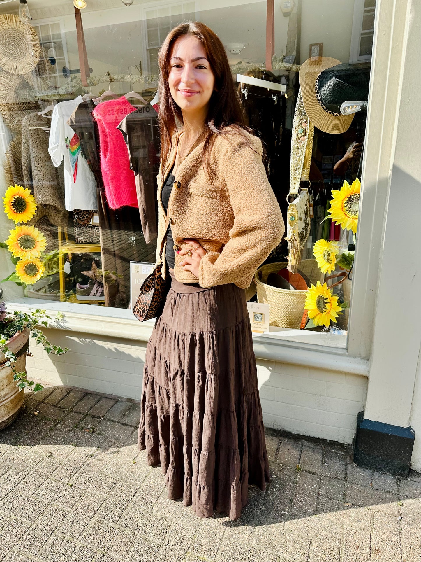 Suzie Short Teddy Supersoft Jacket - Camel