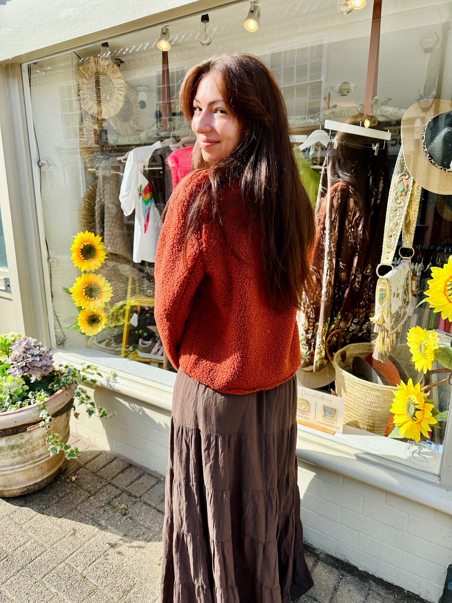 Short Teddy Supersoft Jacket - Terracotta
