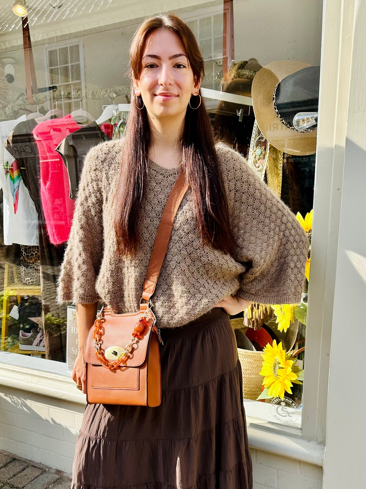 Taupe Crossbody Everyday Vegan Leather Bag