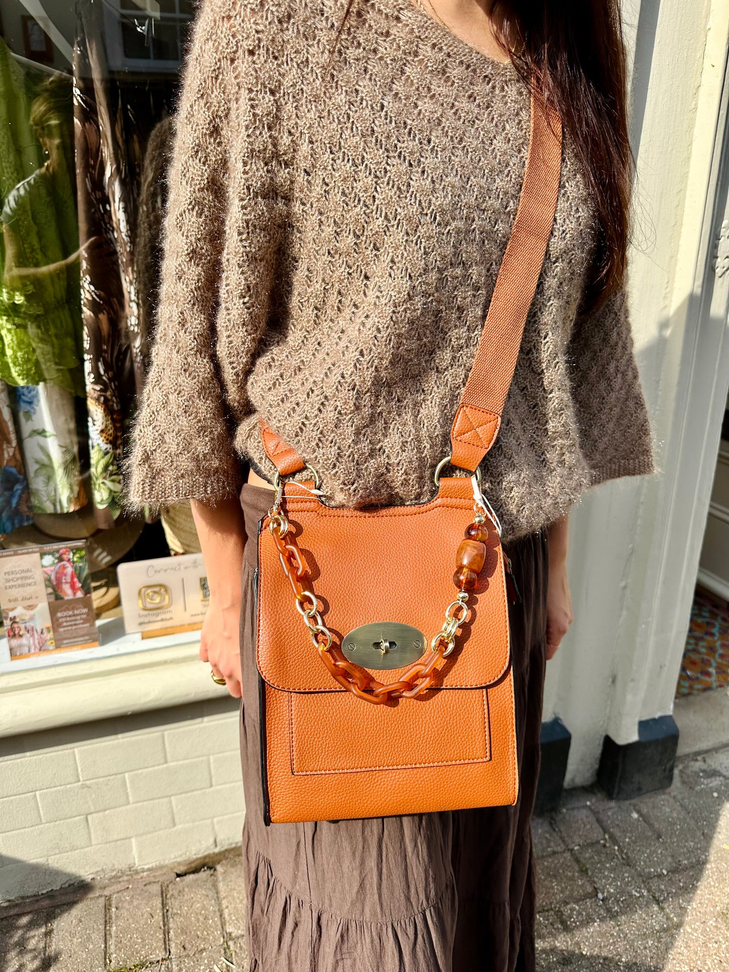 Taupe Crossbody Everyday Vegan Leather Bag