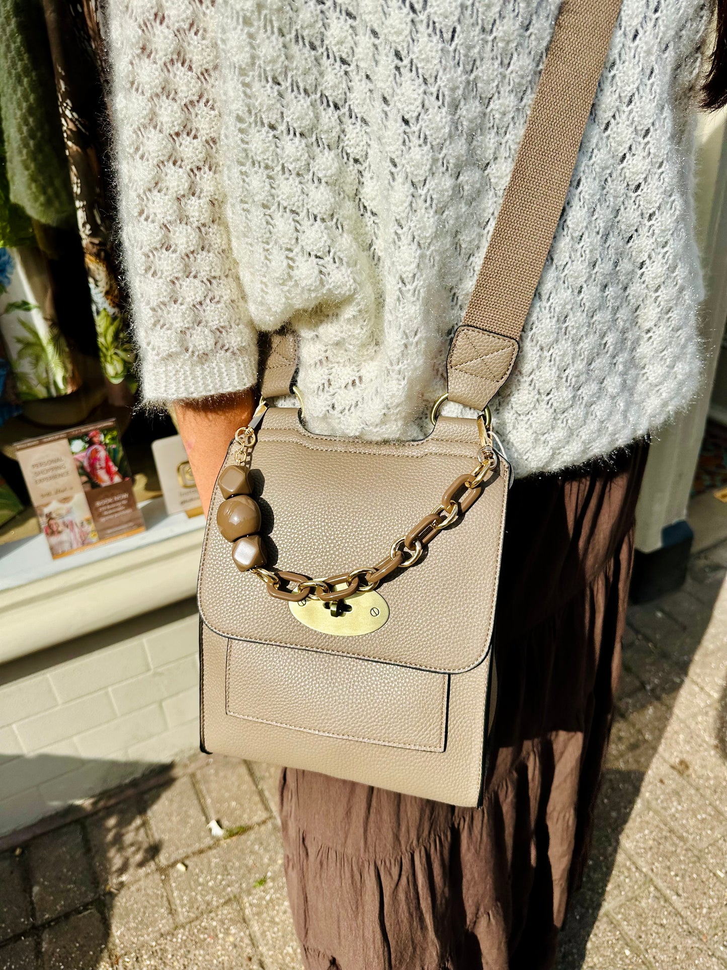 White Textured Knit