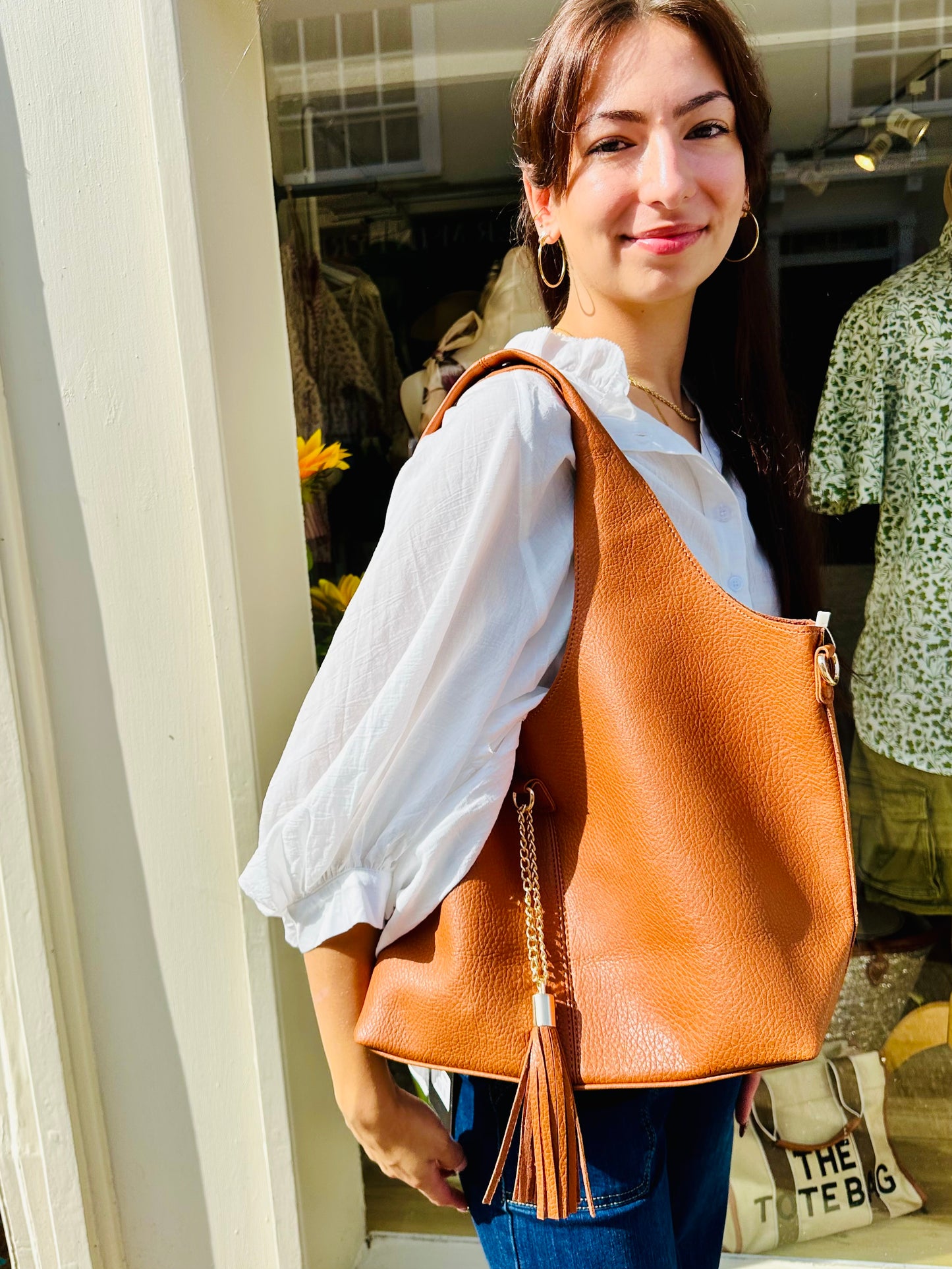 Felicity Ruffle Back White Blouse