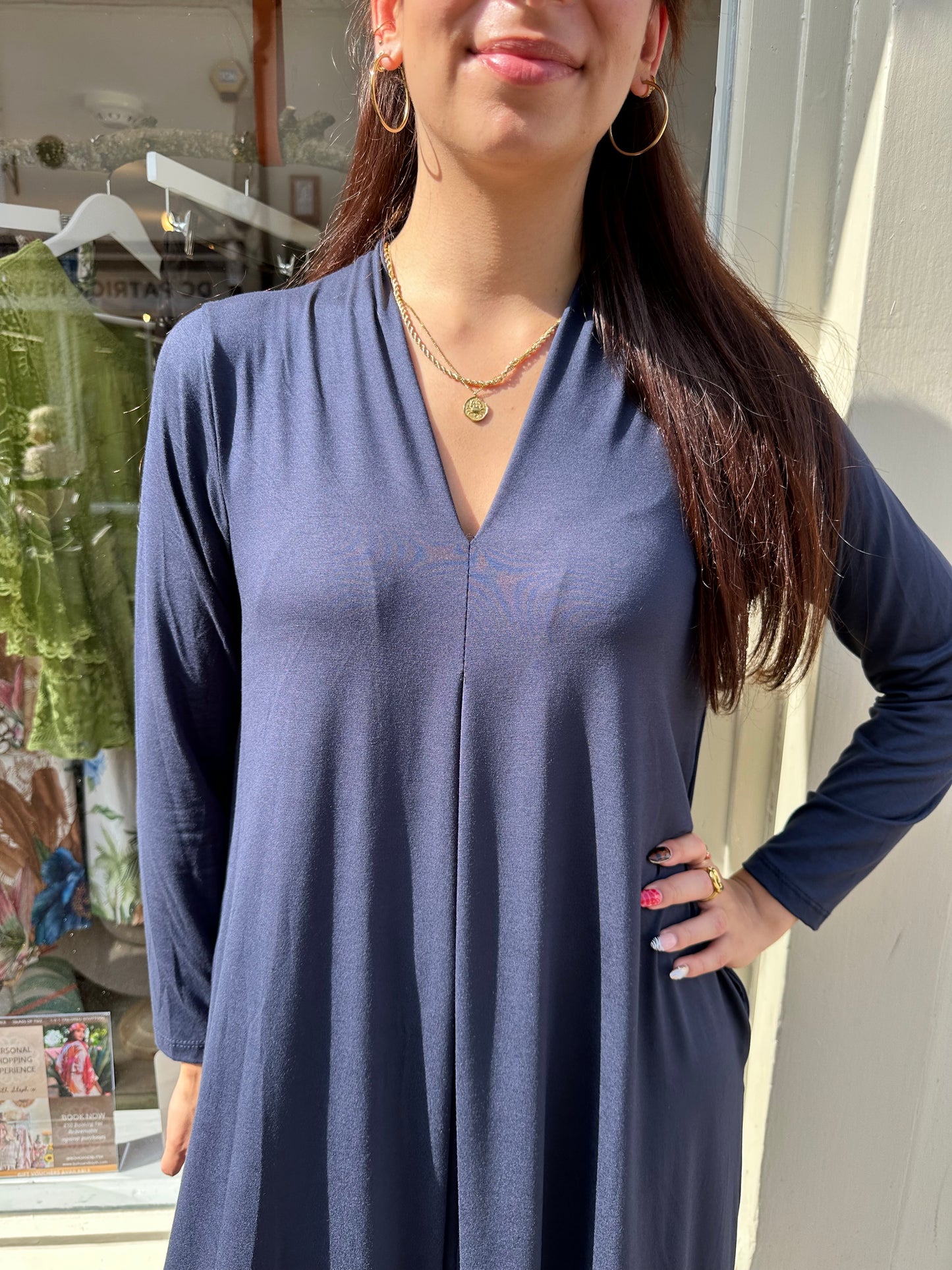 Stella - Soft Jersey V-Neck Dress