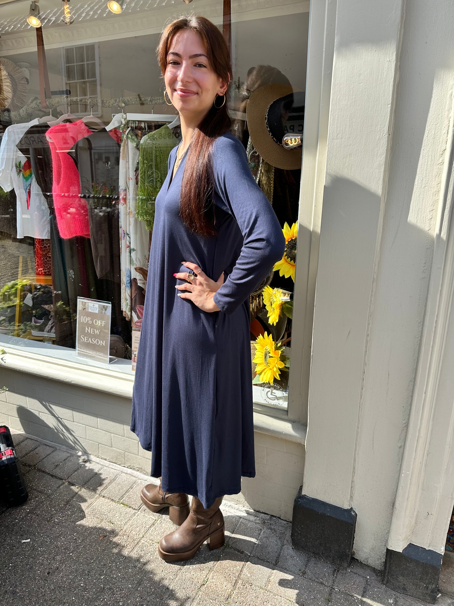 Stella - Soft Jersey V-Neck Dress