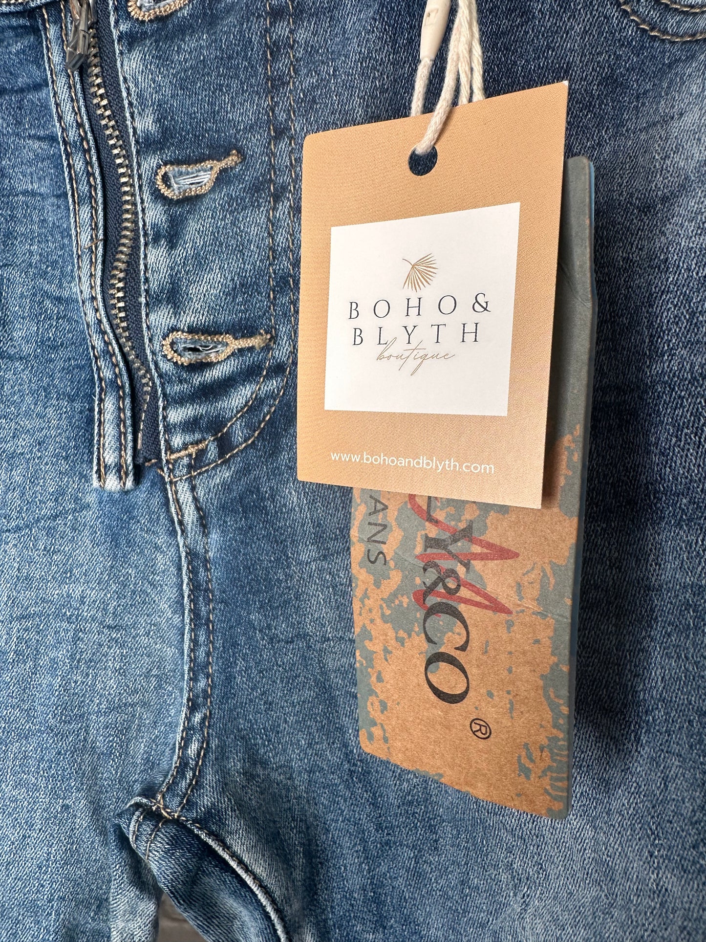 The Diss four button hole jeans - mid denim