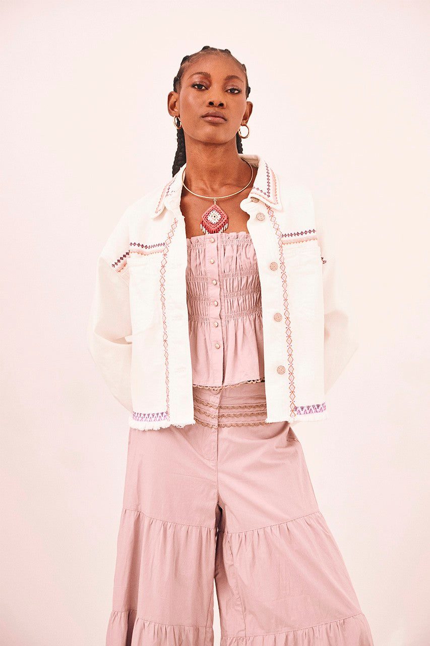 Nekane NKN Kiwa Embroidered Denim Jacket