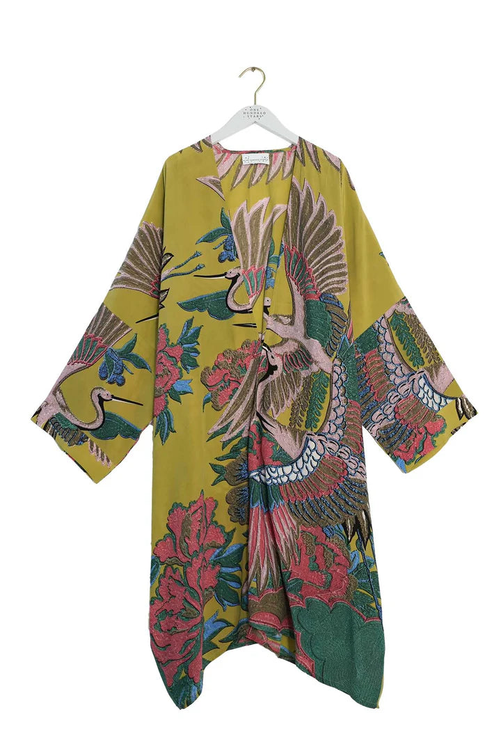 One Hundred Stars- Crane Olive grand kimono