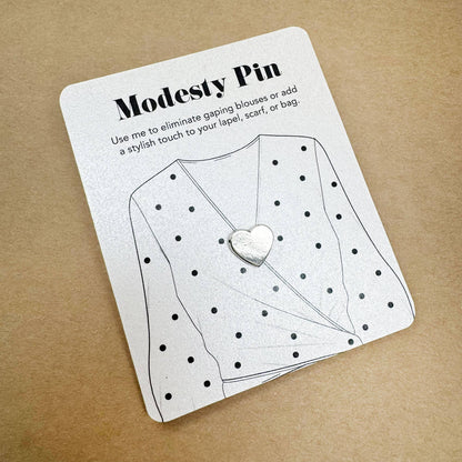 Modesty Heart Pin Brooch