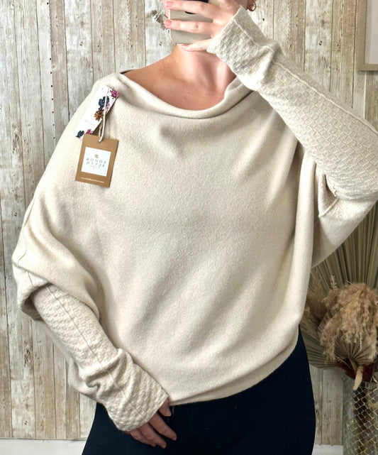 Beige Super Soft asymmetrical Jumper