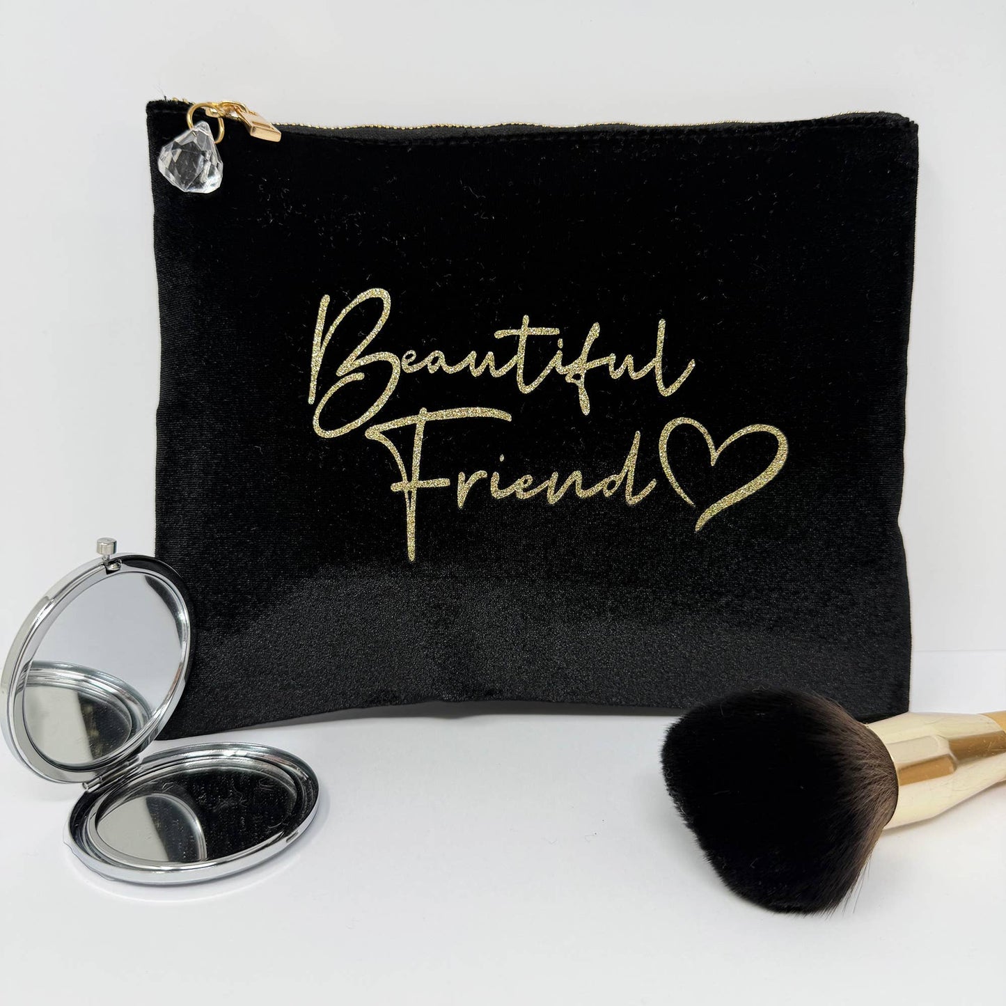 'Beautiful Friend' Velvet Feel Make Up Bag