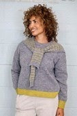 Woollen Layered Striped Jumper - Grey