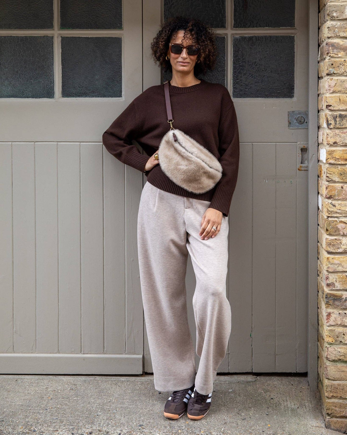 Fulham Sling Bag | Faux Fur