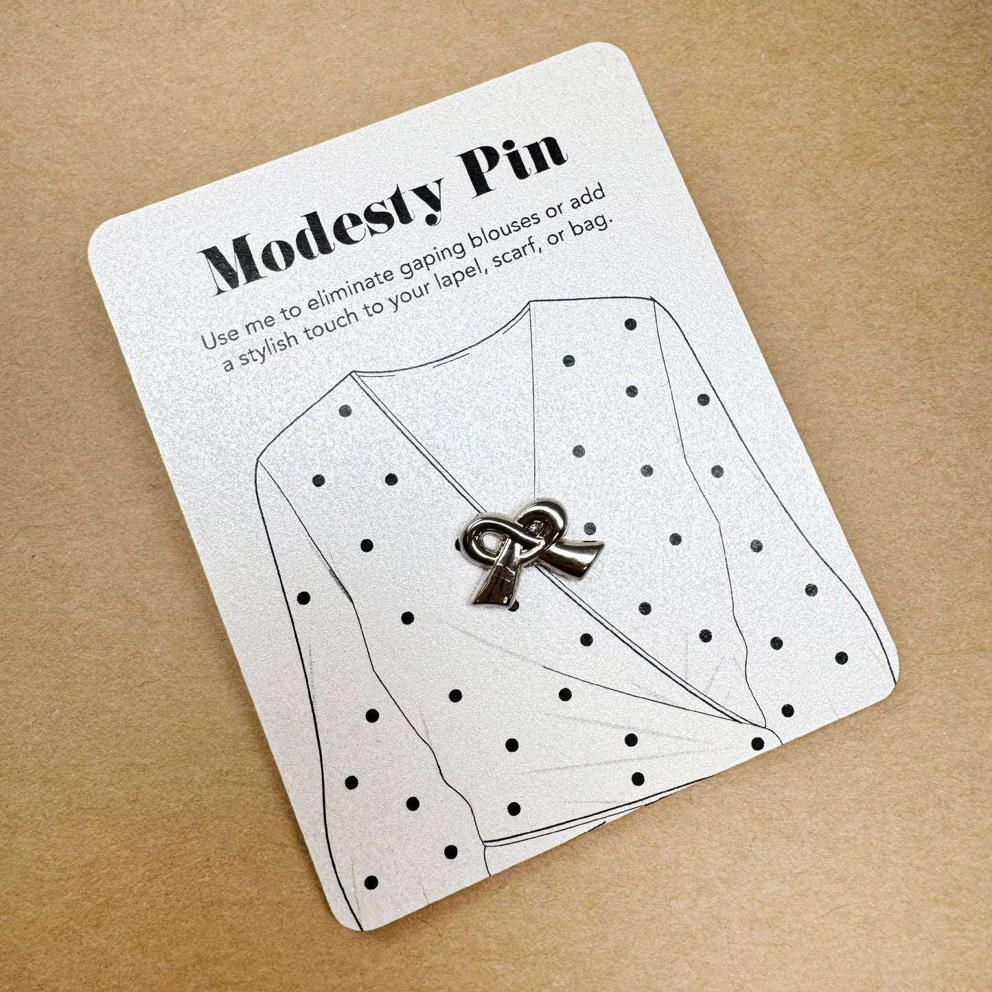 Modesty Bow pin Brooch