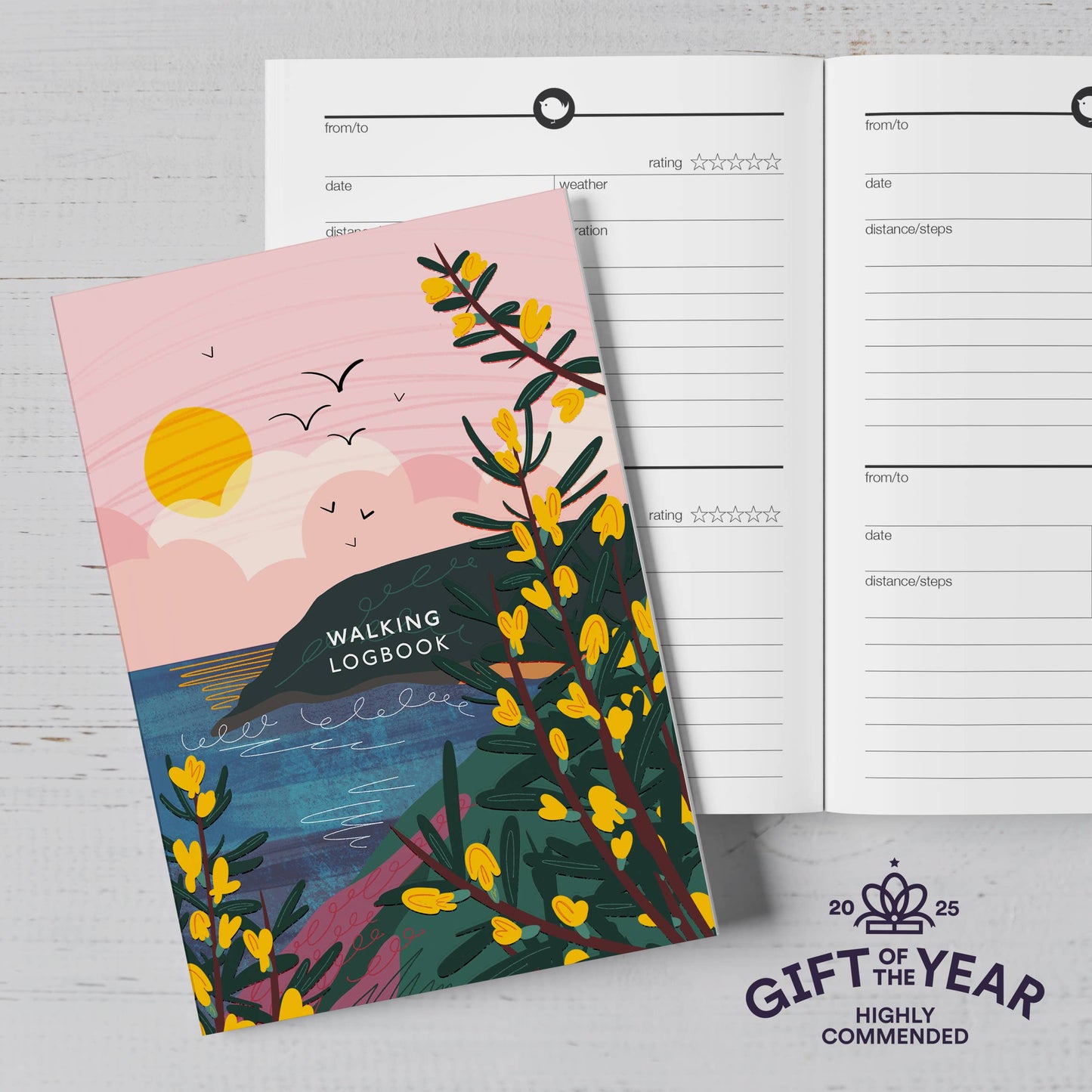 Walking logbook Coastal Path - hiking journal