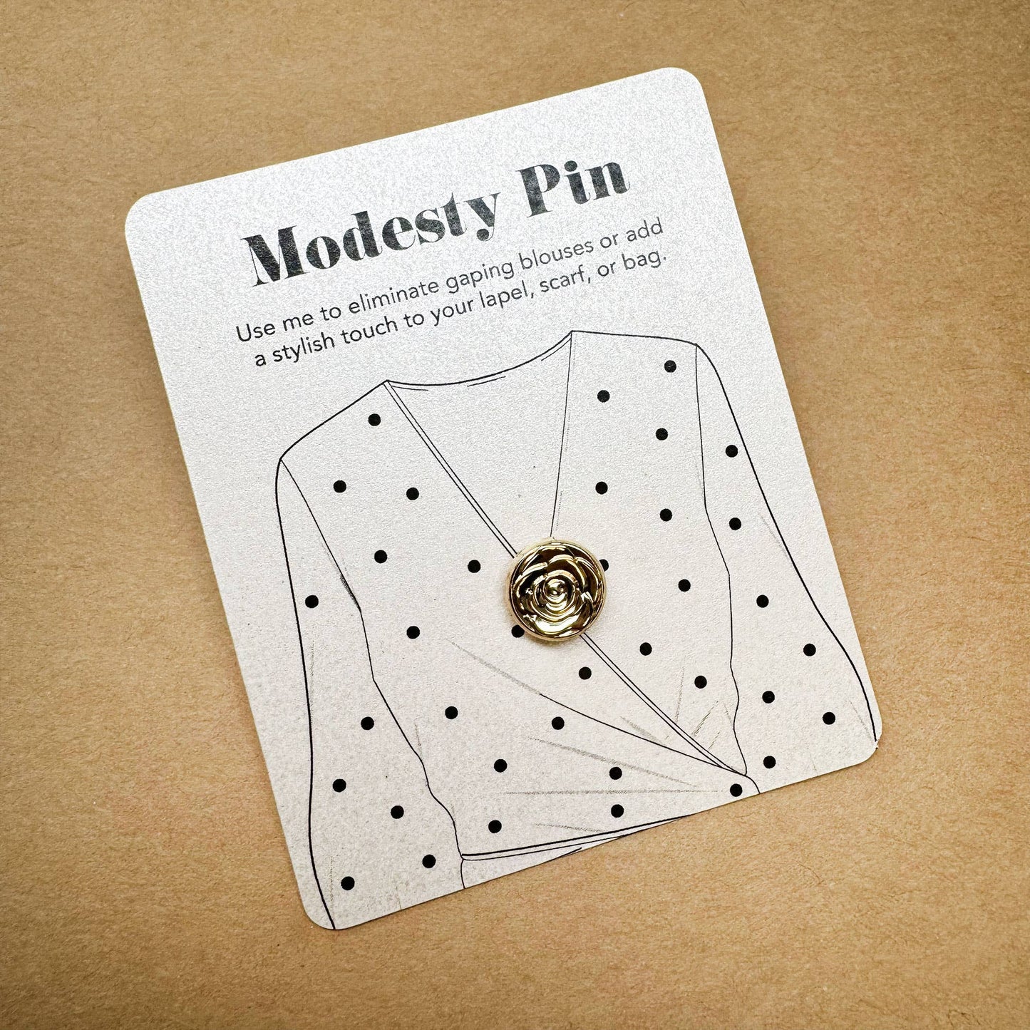 Modesty Rose Pin Brooch