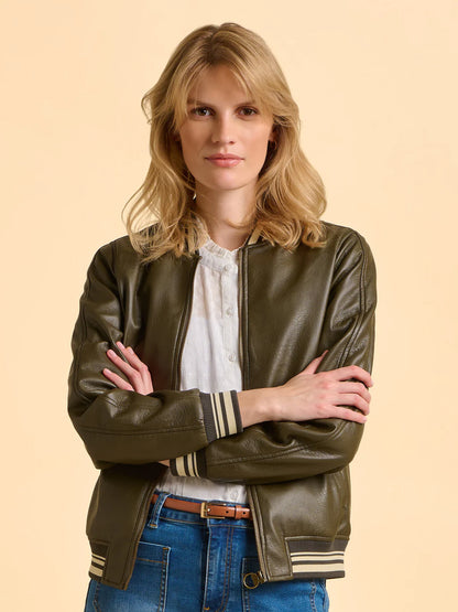 Brakeburn Khaki Blaze Bomber Jacket