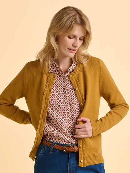 Brakeburn Crescent Cardigan- Yellow