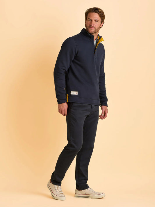 Menswear Brakeburn Abbotsbury Quarter Zip Sweatshirt