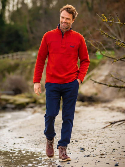 Menswear Brakeburn Worbarrow Quarter Zip Sweatshirt