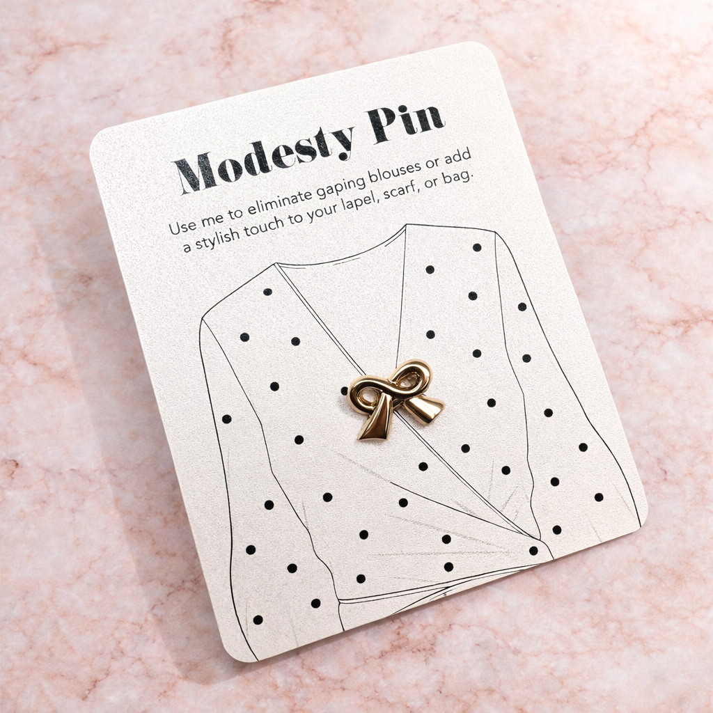Modesty Bow pin Brooch