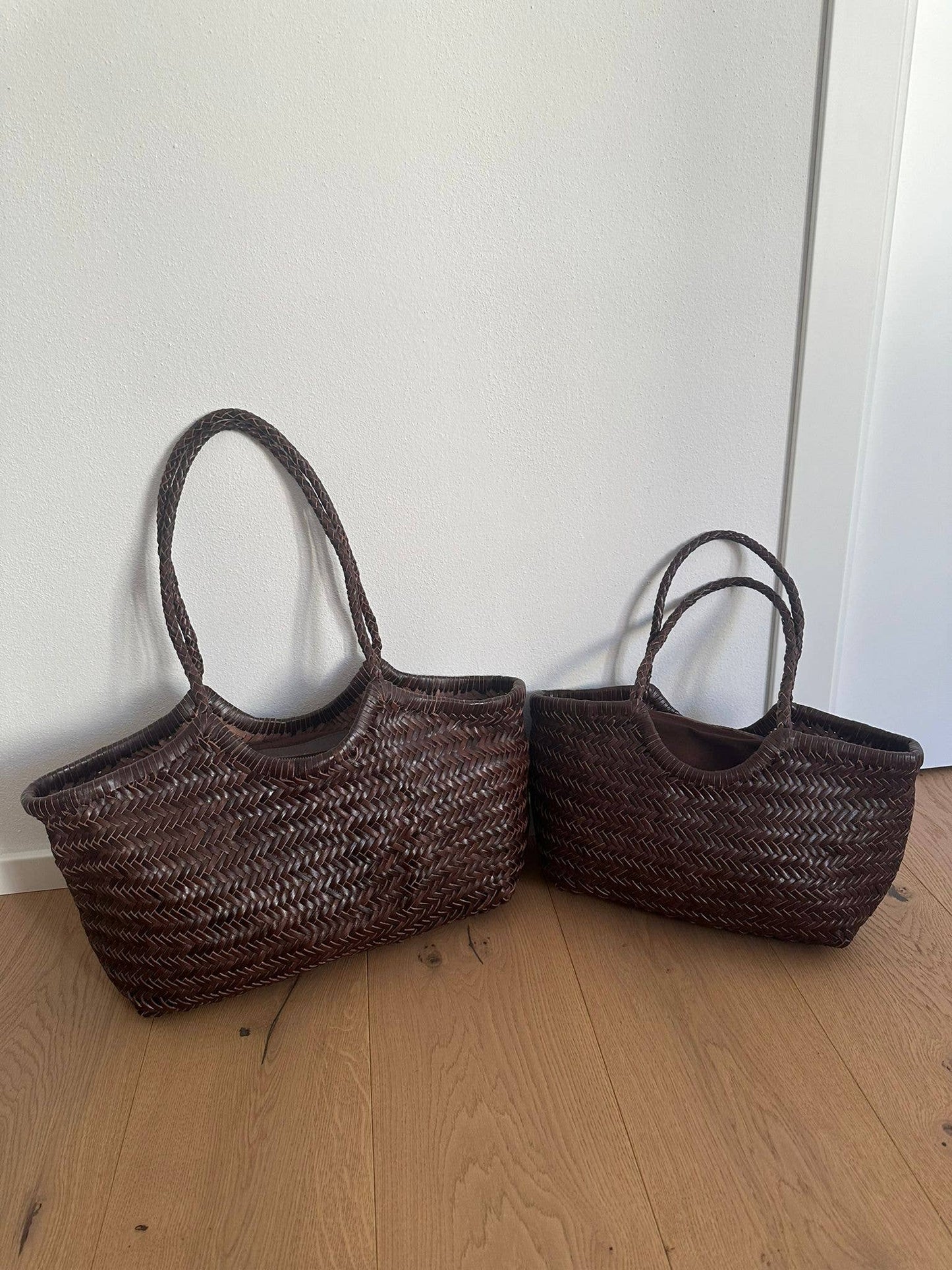 DORA PREMIUM - large hand-woven in genuine leather