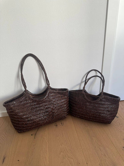 DORA PREMIUM - large hand-woven in genuine leather