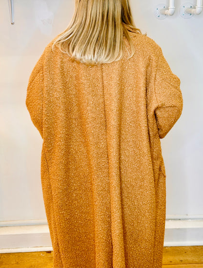 Catherine Caramel Full length Teddy Coat