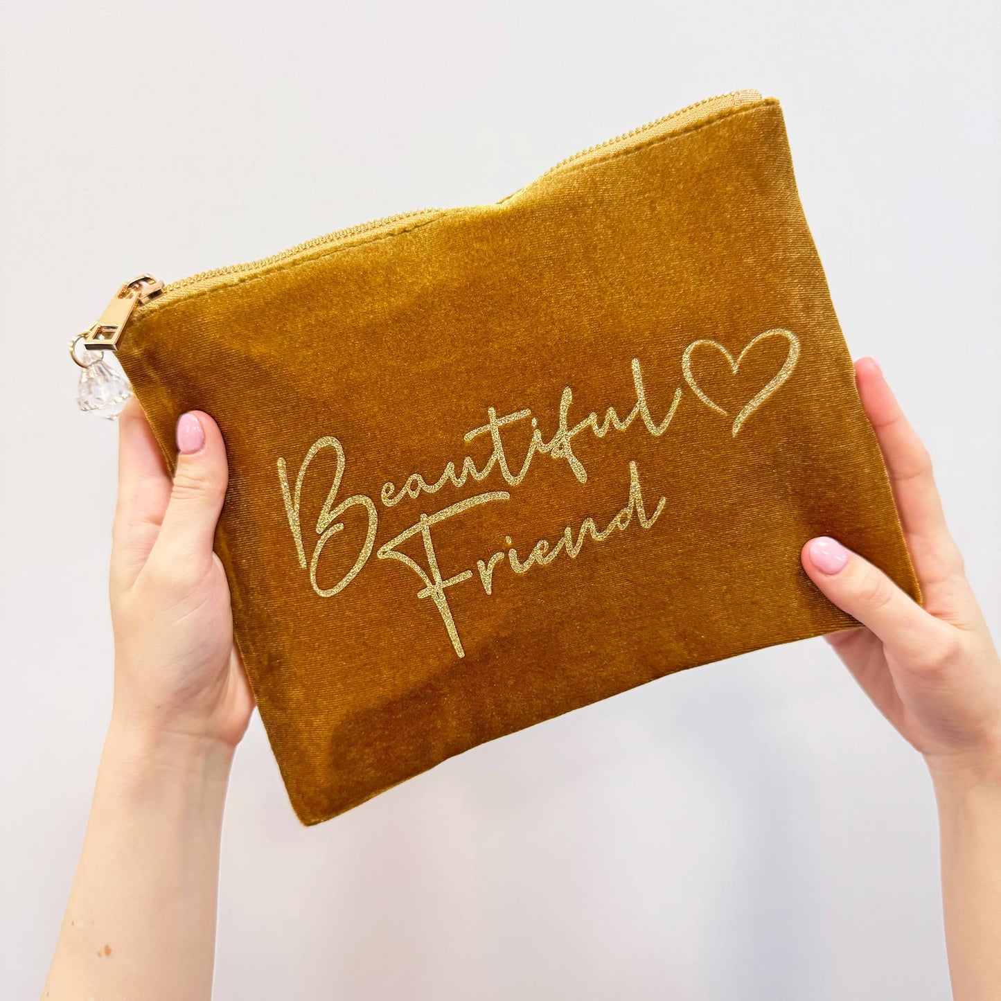 'Beautiful Friend' Velvet Feel Make Up Bag
