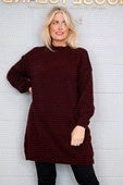 Lana Wool Cosy Tunic Jumper - Bordeaux
