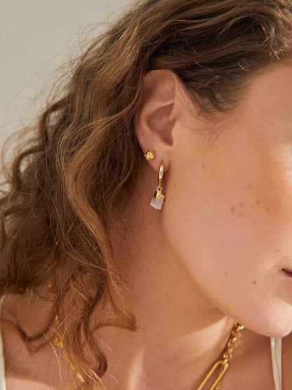 LUNA MOONSTONE HOOPS