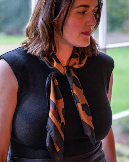 Luna Scarf | Large Leopard Print